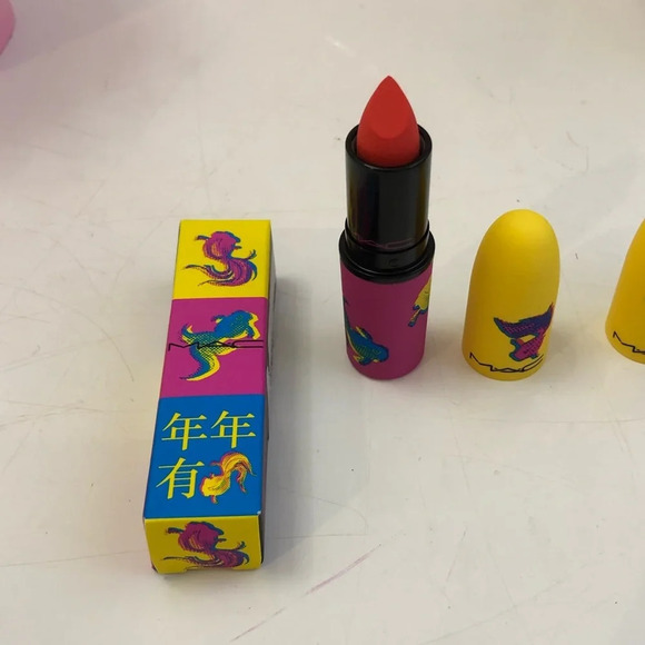 - MAC Lot of 2 Moon Masterpiece Powder Kiss Lipsticks Lunar New Year LE NIB - Picture 2 of 6